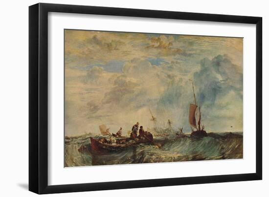 Entrance of the Meuse: Orange-Merchant on the Bar, Going to Pieces, c1819-J. M. W. Turner-Framed Giclee Print