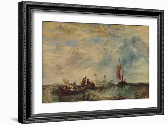 Entrance of the Meuse: Orange-Merchant on the Bar, Going to Pieces, c1819-J. M. W. Turner-Framed Giclee Print