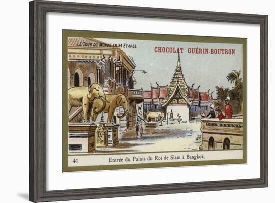 Entrance of the Palace of the King of Siam in Bangkok-null-Framed Giclee Print