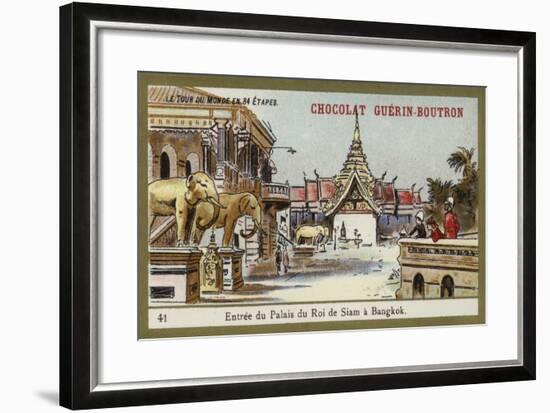 Entrance of the Palace of the King of Siam in Bangkok-null-Framed Giclee Print