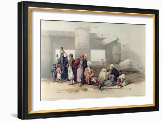 Entrance of the Temple of Amus II at Goorha, Thebes, from Egypt and Nubia, Vol.1-David Roberts-Framed Giclee Print