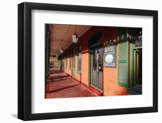 Entrance of the Union Hotel, Flamington, NJ-George Oze-Framed Photographic Print