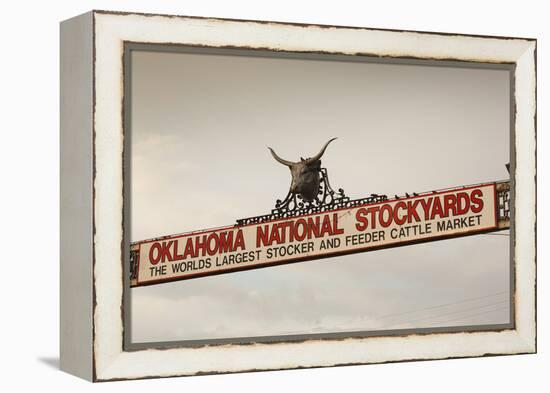 Entrance, Oklahoma National Stockyards, Oklahoma City, Oklahoma, USA-Walter Bibikow-Framed Premier Image Canvas