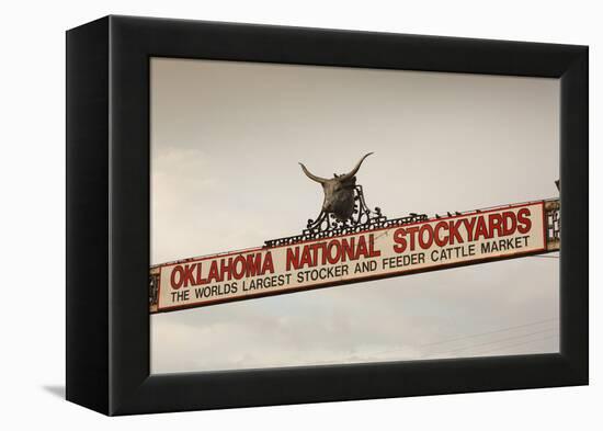 Entrance, Oklahoma National Stockyards, Oklahoma City, Oklahoma, USA-Walter Bibikow-Framed Premier Image Canvas