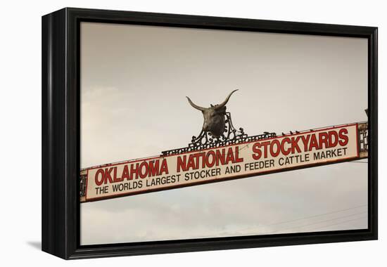 Entrance, Oklahoma National Stockyards, Oklahoma City, Oklahoma, USA-Walter Bibikow-Framed Premier Image Canvas