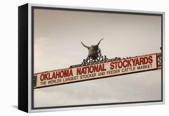 Entrance, Oklahoma National Stockyards, Oklahoma City, Oklahoma, USA-Walter Bibikow-Framed Premier Image Canvas