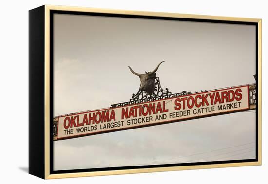 Entrance, Oklahoma National Stockyards, Oklahoma City, Oklahoma, USA-Walter Bibikow-Framed Premier Image Canvas