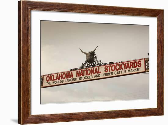 Entrance, Oklahoma National Stockyards, Oklahoma City, Oklahoma, USA-Walter Bibikow-Framed Photographic Print