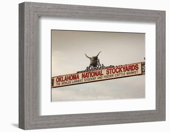 Entrance, Oklahoma National Stockyards, Oklahoma City, Oklahoma, USA-Walter Bibikow-Framed Photographic Print