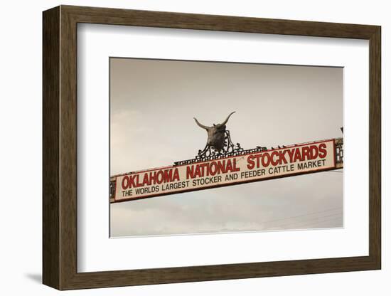 Entrance, Oklahoma National Stockyards, Oklahoma City, Oklahoma, USA-Walter Bibikow-Framed Photographic Print