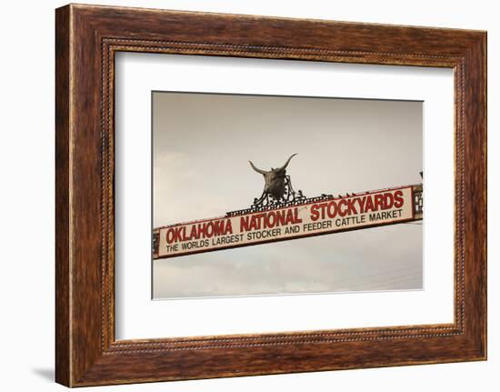 Entrance, Oklahoma National Stockyards, Oklahoma City, Oklahoma, USA-Walter Bibikow-Framed Photographic Print