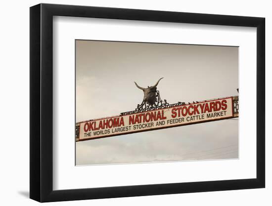 Entrance, Oklahoma National Stockyards, Oklahoma City, Oklahoma, USA-Walter Bibikow-Framed Photographic Print