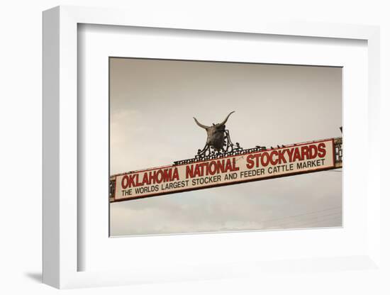 Entrance, Oklahoma National Stockyards, Oklahoma City, Oklahoma, USA-Walter Bibikow-Framed Photographic Print