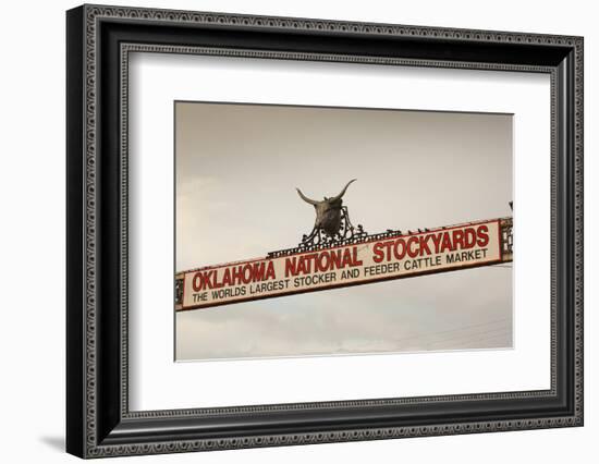 Entrance, Oklahoma National Stockyards, Oklahoma City, Oklahoma, USA-Walter Bibikow-Framed Photographic Print