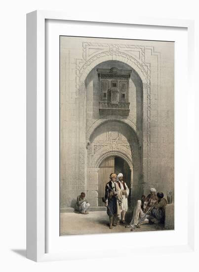 Entrance to a Private Mansion, Cairo-David Roberts-Framed Giclee Print