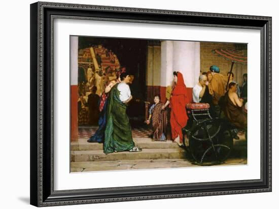 Entrance to a Roman Theatre, 1866-Sir Lawrence Alma-Tadema-Framed Giclee Print