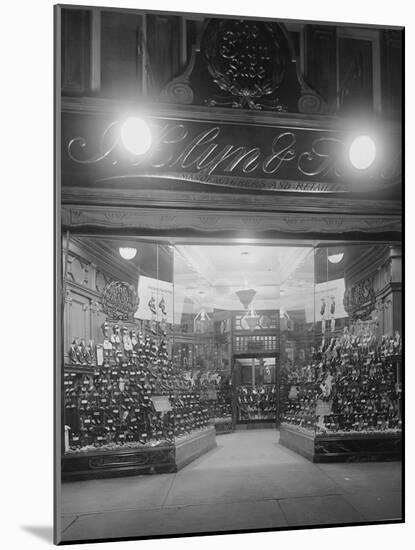 Entrance to a Shoe Store-null-Mounted Photographic Print
