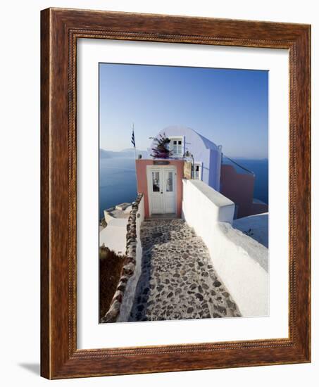 Entrance to a Typical Village House in Oia, Santorini (Thira), Cyclades Islands, Greece-Gavin Hellier-Framed Photographic Print