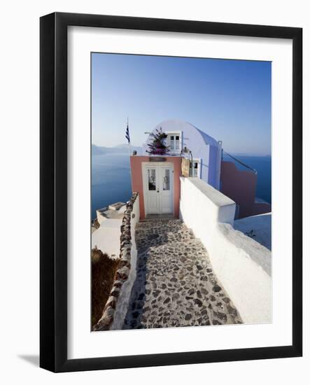 Entrance to a Typical Village House in Oia, Santorini (Thira), Cyclades Islands, Greece-Gavin Hellier-Framed Photographic Print
