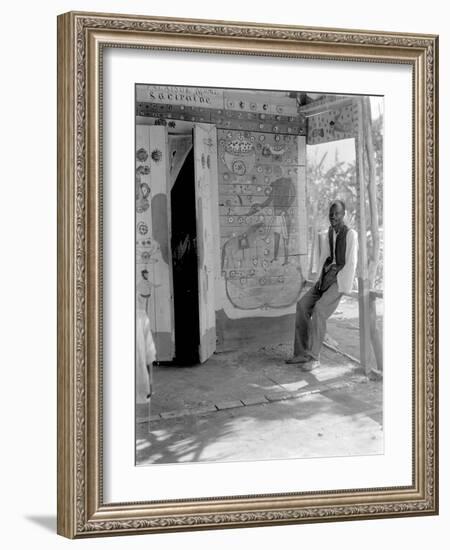 Entrance to a Voodoo Shrine, Haiti, 1908-09-Harry Hamilton Johnston-Framed Photographic Print