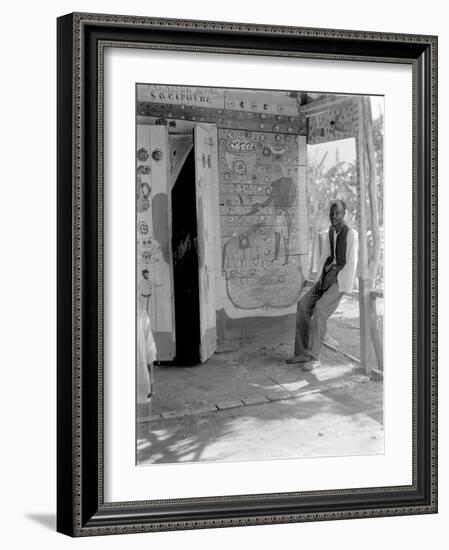 Entrance to a Voodoo Shrine, Haiti, 1908-09-Harry Hamilton Johnston-Framed Photographic Print