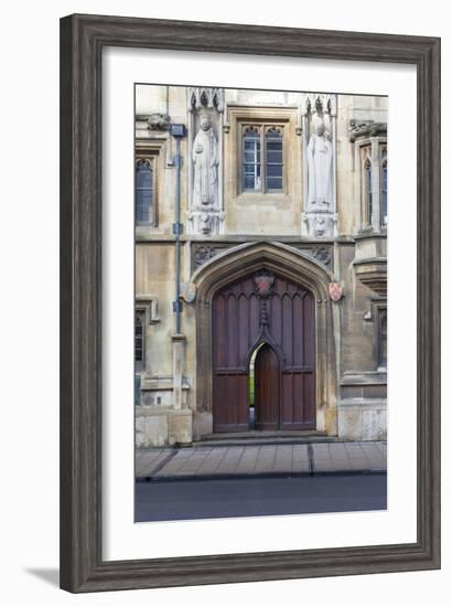 Entrance to All Souls College, Oxford, Oxfordshire, England, United Kingdom, Europe-Charlie Harding-Framed Photographic Print