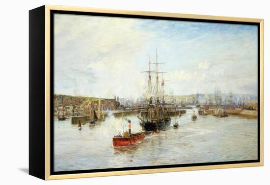 Entrance to Barry Dock, South Wales, 1897-William Lionel Wyllie-Framed Premier Image Canvas