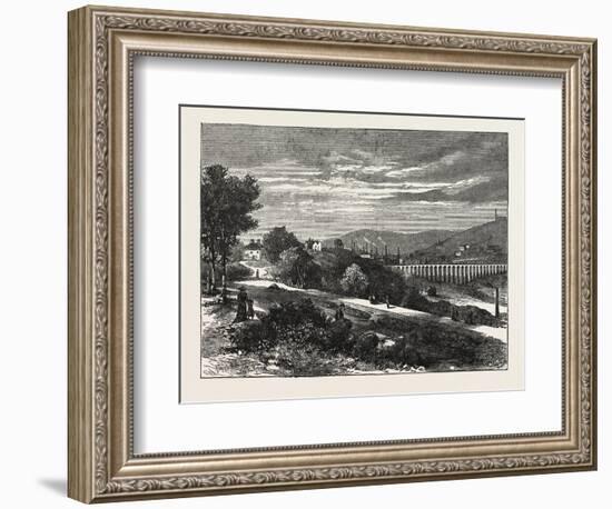 Entrance to Beaumont Park from the Town, Huddersfield, UK, 1883-null-Framed Giclee Print