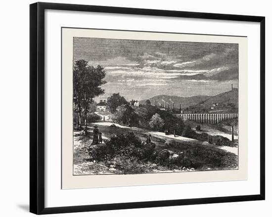 Entrance to Beaumont Park from the Town, Huddersfield, UK, 1883-null-Framed Giclee Print