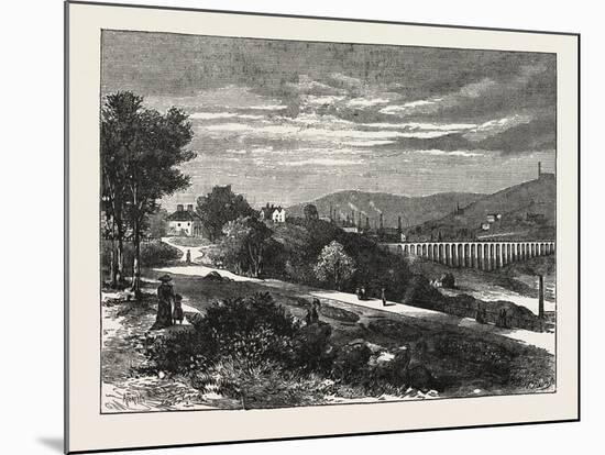 Entrance to Beaumont Park from the Town, Huddersfield, UK, 1883-null-Mounted Giclee Print
