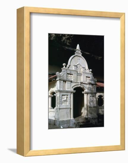 Entrance to Buddhist cave-temple shrine in Sri Lanka, 1st century. Artist: Unknown-Unknown-Framed Photographic Print