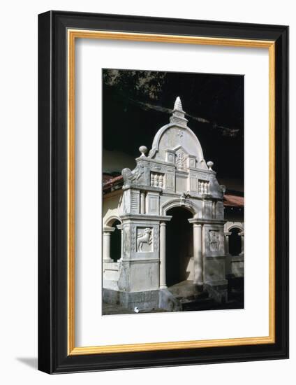 Entrance to Buddhist cave-temple shrine in Sri Lanka, 1st century. Artist: Unknown-Unknown-Framed Photographic Print