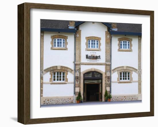 Entrance to Champagne Ruinart and Facade of Winery Building, Reims, Marne, France-Per Karlsson-Framed Photographic Print