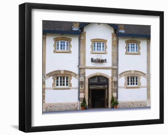 Entrance to Champagne Ruinart and Facade of Winery Building, Reims, Marne, France-Per Karlsson-Framed Photographic Print