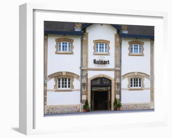 Entrance to Champagne Ruinart and Facade of Winery Building, Reims, Marne, France-Per Karlsson-Framed Photographic Print