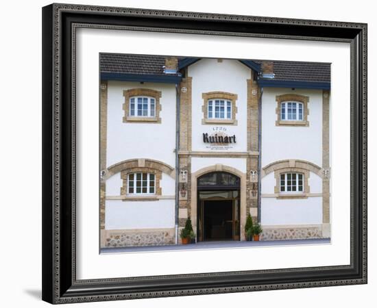 Entrance to Champagne Ruinart and Facade of Winery Building, Reims, Marne, France-Per Karlsson-Framed Photographic Print