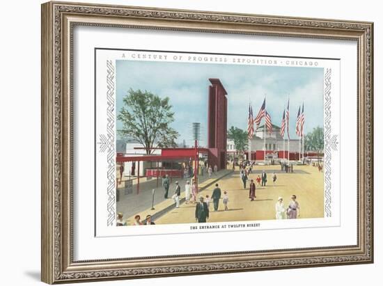 Entrance to Chicago World Fair-null-Framed Art Print