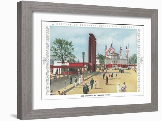 Entrance to Chicago World Fair-null-Framed Art Print