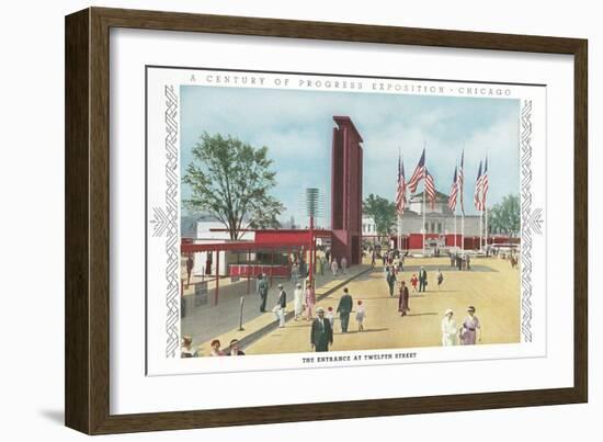 Entrance to Chicago World Fair-null-Framed Art Print