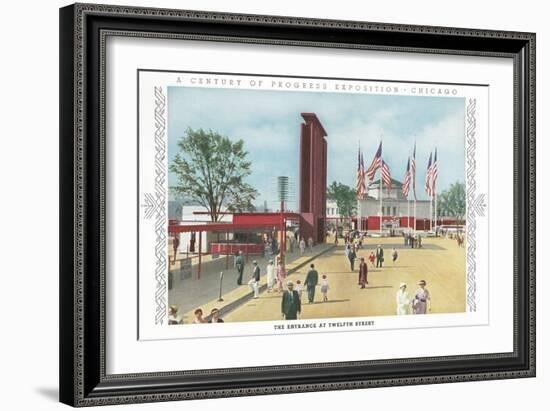 Entrance to Chicago World Fair-null-Framed Art Print