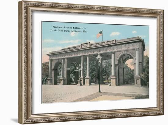 Entrance to Druid Hill Park, Baltimore-null-Framed Art Print