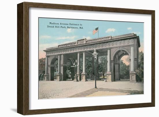 Entrance to Druid Hill Park, Baltimore-null-Framed Art Print