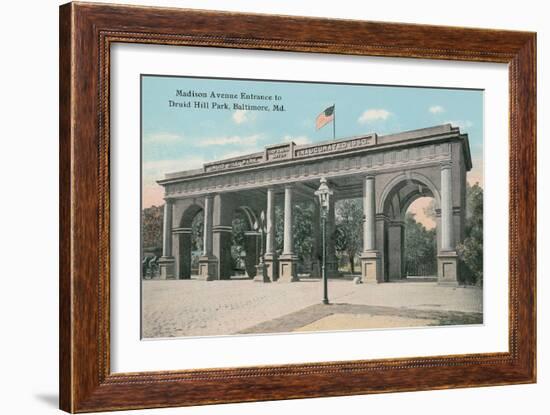 Entrance to Druid Hill Park, Baltimore-null-Framed Art Print