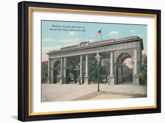 Entrance to Druid Hill Park, Baltimore-null-Framed Art Print