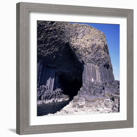 Entrance to Fingal's Cave, Columnar Basalt Rock, Island of Staffa, Inner Hebrides-Geoff Renner-Framed Photographic Print