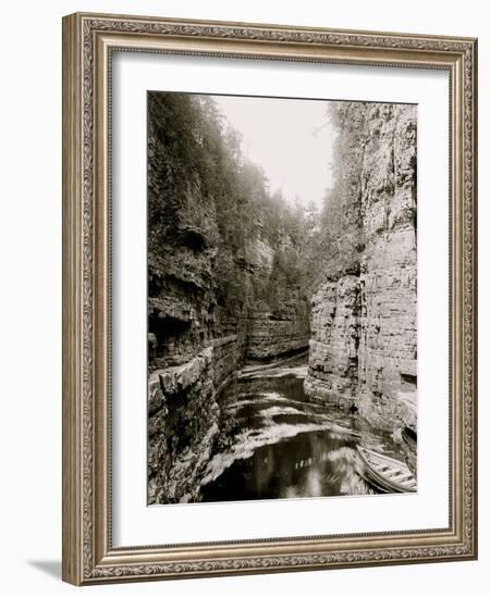 Entrance to Flume, Ausable Chasm, N.Y.-null-Framed Photo