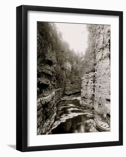 Entrance to Flume, Ausable Chasm, N.Y.-null-Framed Photo