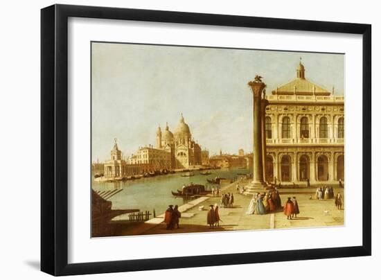 Entrance to Grand Canal, Venice, with Piazzetta and the Church of Santa Maria Della Salute-Canaletto-Framed Giclee Print