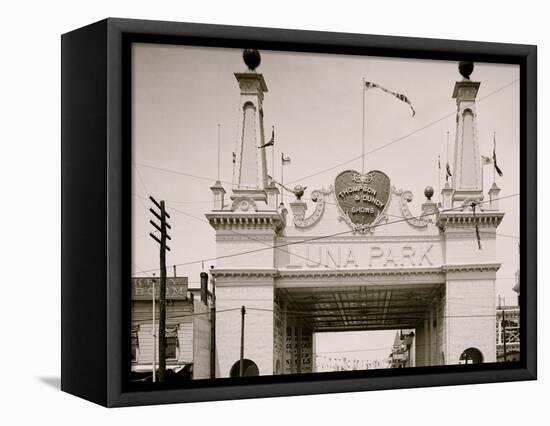 Entrance to Luna Park, Coney Island, N.Y.-null-Framed Stretched Canvas