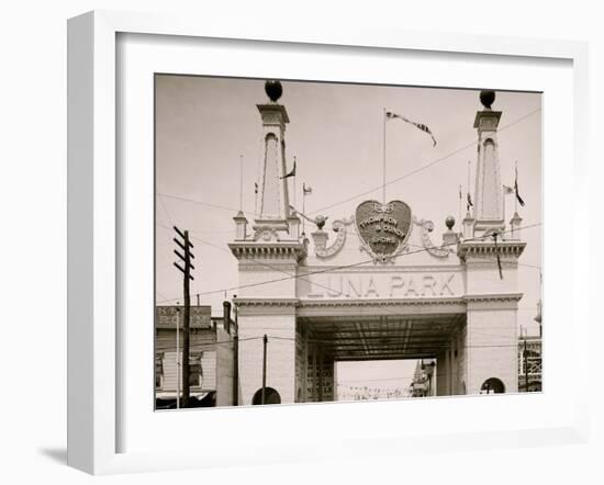 Entrance to Luna Park, Coney Island, N.Y.-null-Framed Photo